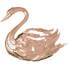 10K, 14K or 18K Gold Swan Pendant