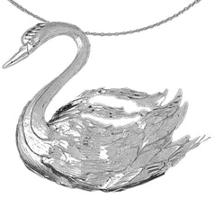 10K, 14K or 18K Gold Swan Pendant
