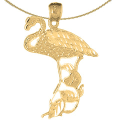 14K or 18K Gold Flamingo Pendant