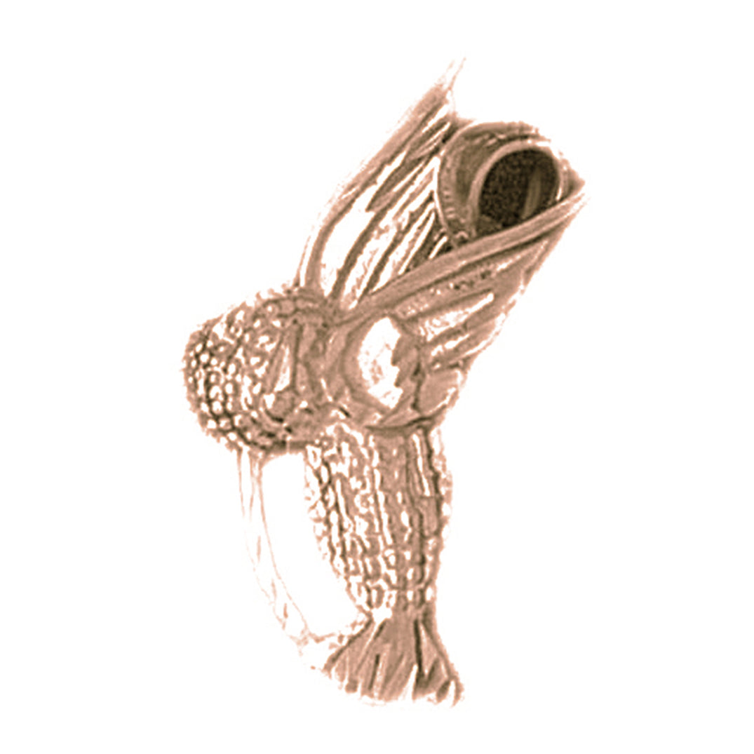 10K, 14K or 18K Gold Hummingbird Pendant