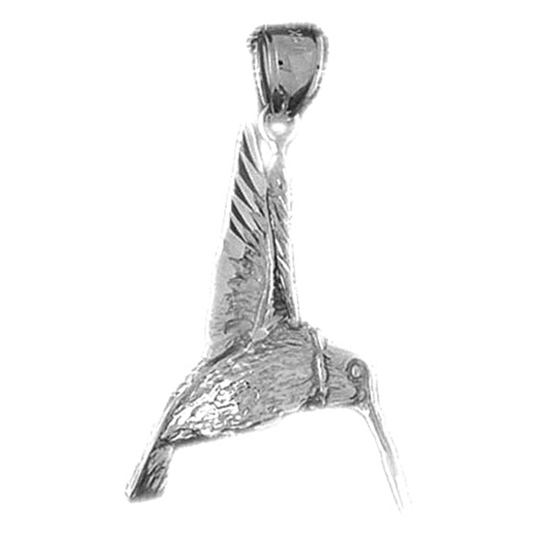 10K, 14K or 18K Gold Hummingbird Pendant