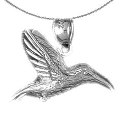 10K, 14K or 18K Gold Hummingbird Pendant