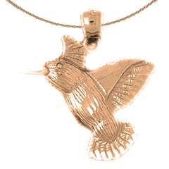 Colgante Colibrí de Oro de 10K, 14K o 18K