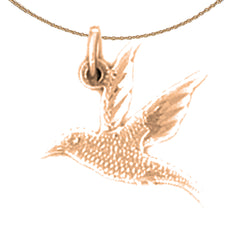 Colgante Colibrí de Oro de 14K o 18K