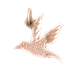 14K or 18K Gold Hummingbird Pendant