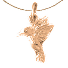 Colgante Colibrí de Oro de 14K o 18K