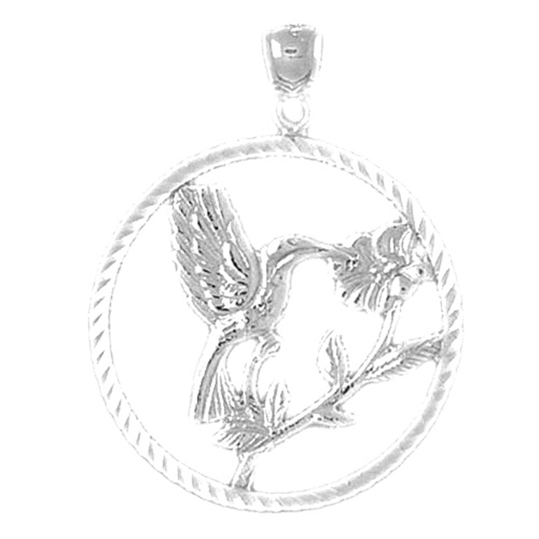 10K, 14K or 18K Gold Hummingbird Pendant