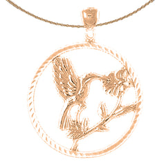 Kolibri-Anhänger aus 10 Karat, 14 Karat oder 18 Karat Gold