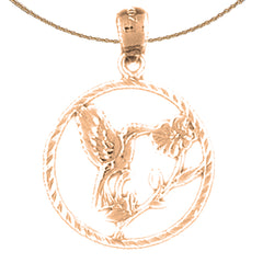 14K oder 18K Gold Kolibri Anhänger