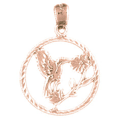 14K or 18K Gold Hummingbird Pendant