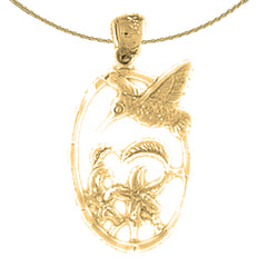 Kolibri-Anhänger aus 10 Karat, 14 Karat oder 18 Karat Gold