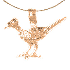 14K or 18K Gold Roadrunner Pendant