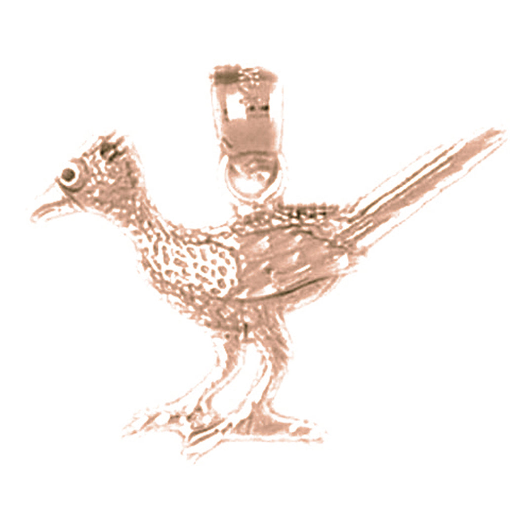 14K or 18K Gold Roadrunner Pendant