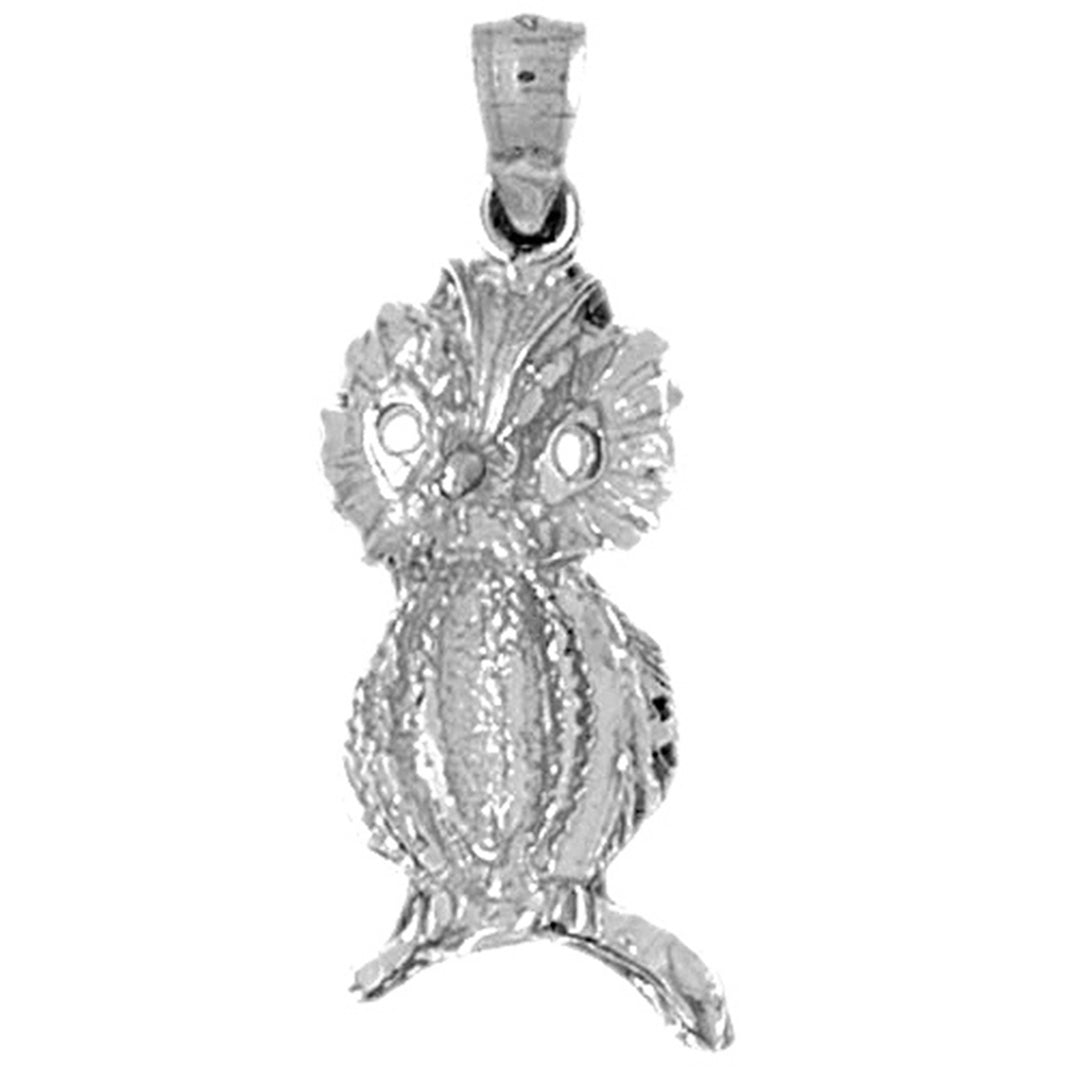 10K, 14K or 18K Gold Owl Pendant