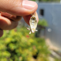 10K, 14K or 18K Gold Owl Pendant