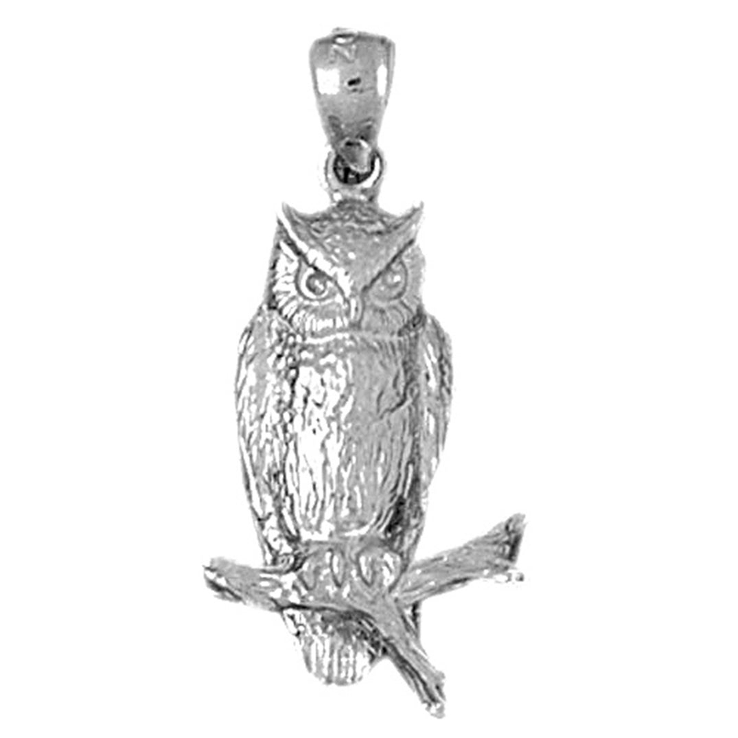 10K, 14K or 18K Gold Owl Pendant