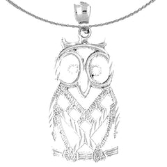 10K, 14K or 18K Gold Owl Pendant