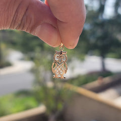 14K or 18K Gold Owl Pendant