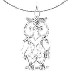 14K or 18K Gold Owl Pendant