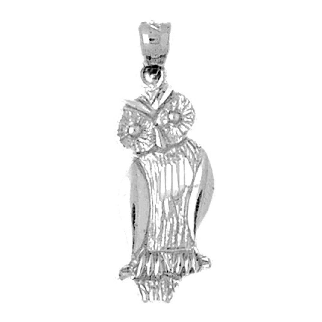 14K or 18K Gold Owl Pendant