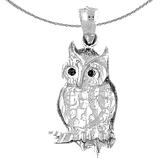 10K, 14K or 18K Gold Owl Pendant