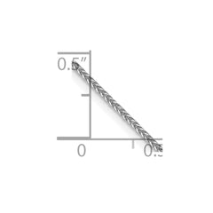 Cadena de trigo Quadra con talla de diamante de 0,8 mm en oro blanco de 14 quilates