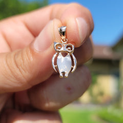 10K, 14K or 18K Gold Owl Pendant