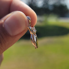 10K, 14K or 18K Gold Owl Pendant