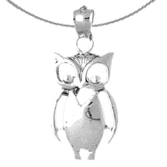 10K, 14K or 18K Gold Owl Pendant