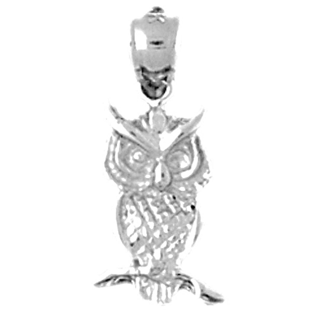 14K or 18K Gold Owl Pendant