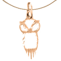 14K or 18K Gold Owl Pendant