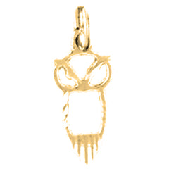 14K or 18K Gold Owl Pendant