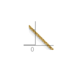14K Yellow Gold .8mm Diamond-cut Quadra Wheat Chain
