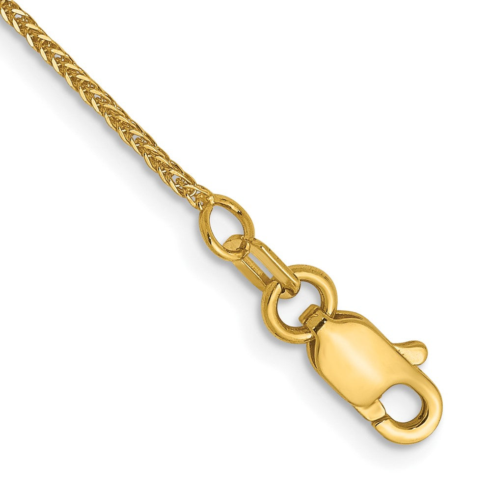 14K Yellow Gold .8mm Diamond-cut Quadra Wheat Chain