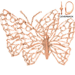 14K or 18K Gold Butterflies Earrings