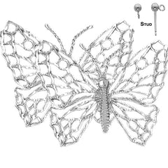 14K or 18K Gold Butterflies Earrings