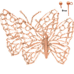 14K or 18K Gold Butterflies Earrings