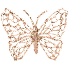 10K, 14K or 18K Gold Butterflies Pendant