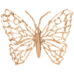 Schmetterlingsanhänger aus 10 Karat, 14 Karat oder 18 Karat Gold