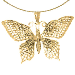 Colgante Mariposas en Oro de 10K, 14K o 18K