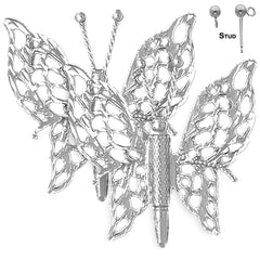 14K or 18K Gold Butterflies Earrings