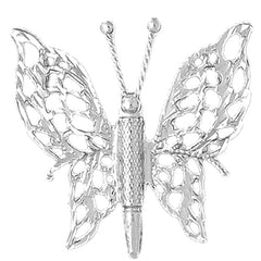 10K, 14K or 18K Gold Butterflies Pendant