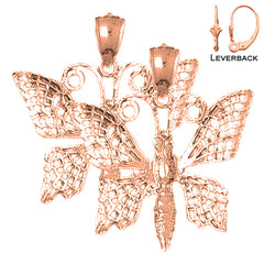 14K or 18K Gold Butterflies Earrings