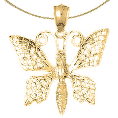 Colgante Mariposas en Oro de 10K, 14K o 18K