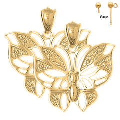 14K or 18K Gold Butterflies Earrings