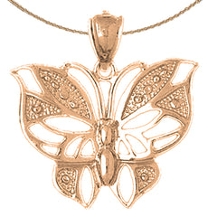 Colgante Mariposas en Oro de 10K, 14K o 18K