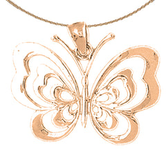 Colgante Mariposas en Oro de 10K, 14K o 18K