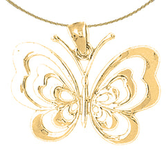 Colgante Mariposas en Oro de 10K, 14K o 18K
