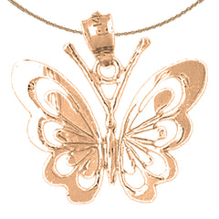 Colgante Mariposas en Oro de 10K, 14K o 18K