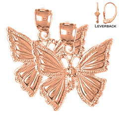 14K or 18K Gold Butterflies Earrings